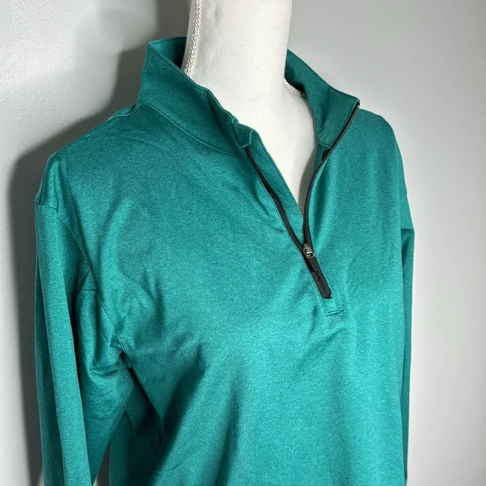 Men’s teal quarter zip size small - Picture 2 of 5